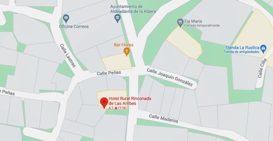 Mapa del Hotel Rural en Aldeadávila